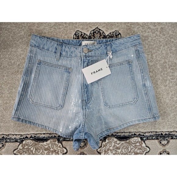 NWT FRAME Sequin lined Short WE24DST014